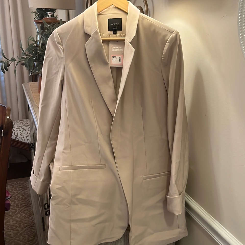 NWT khaki blazer - 3/4 sleeve